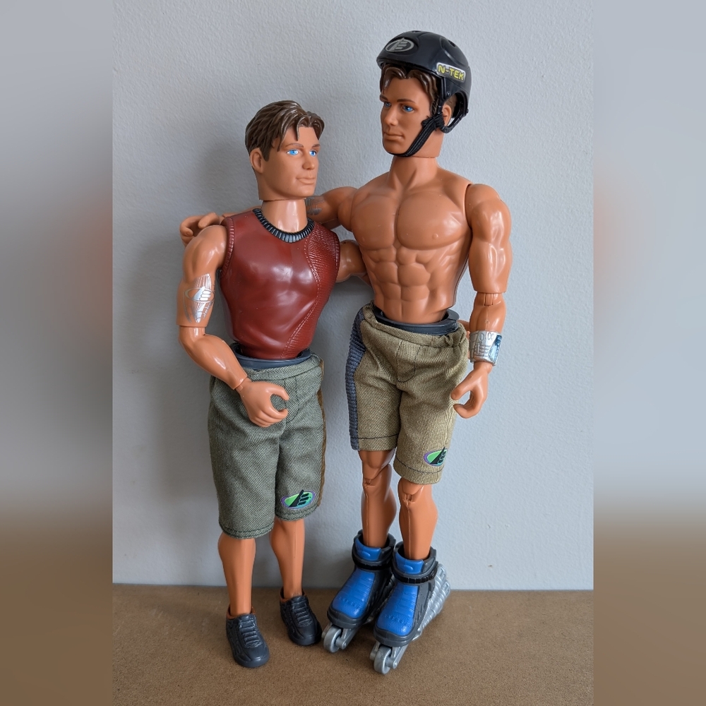 Vintage Max Steele Extreme Sports Rocket Blading & Skateboarding GI Joe Dolls